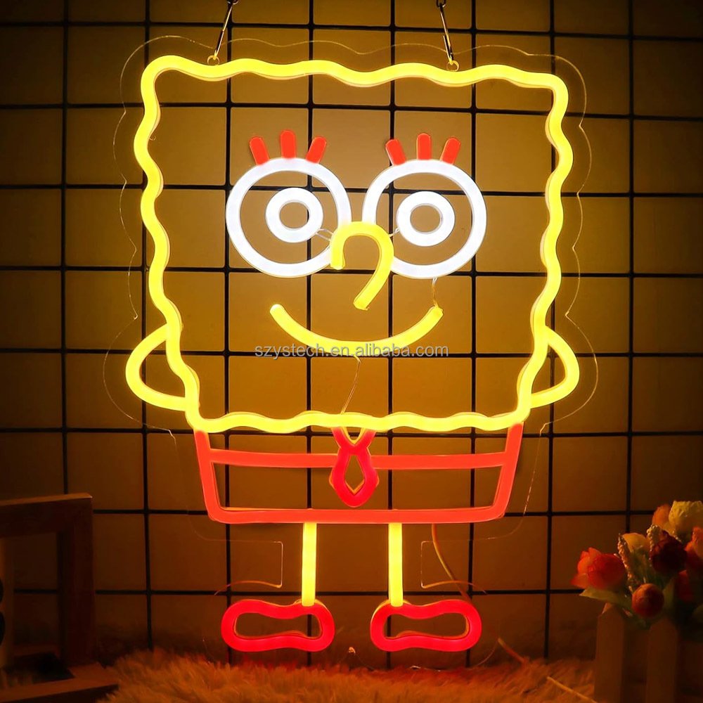 Hot Selling Cartoon Neon Sign Light Wall Mounted Hanging Custom Letters Signage Home Party Decor Neon Sign